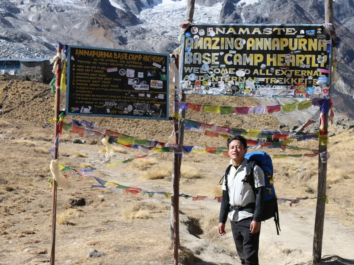 At Annapurna Base Camp