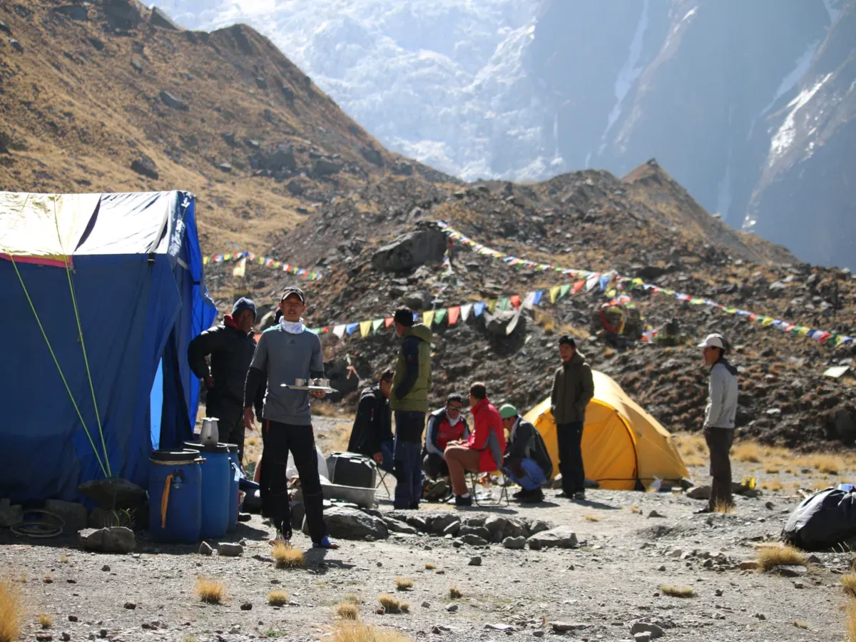 Camping at North Annapurna Base Camp